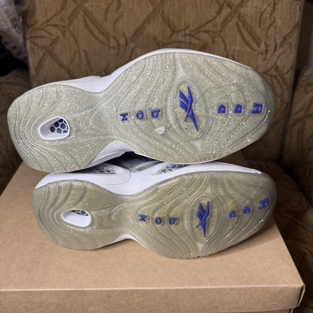 Reebok Mens Question Mid M43989 Blue‎ Basketball Shoes Sneakers Size 6.5 Nice! - Picture 7 of 8